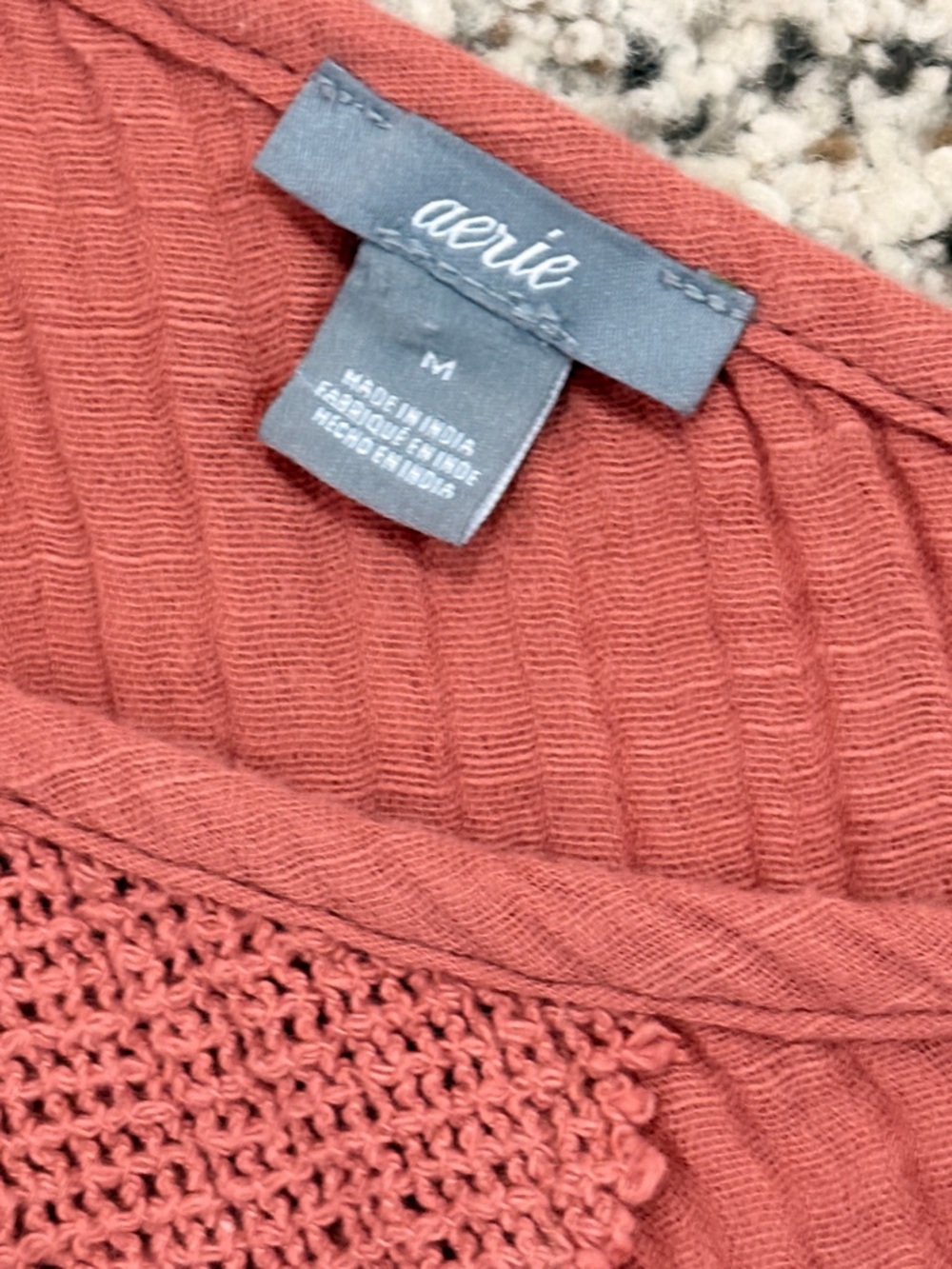 Aerie Rope Tie Halter Top in Mauve Medium - Picture 7 of 12